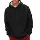 thumbnail image 4 of Sudadera con capucha para hombre, jersey de cuello alto, elástico, de color liso, de poliéster., 4 of 8