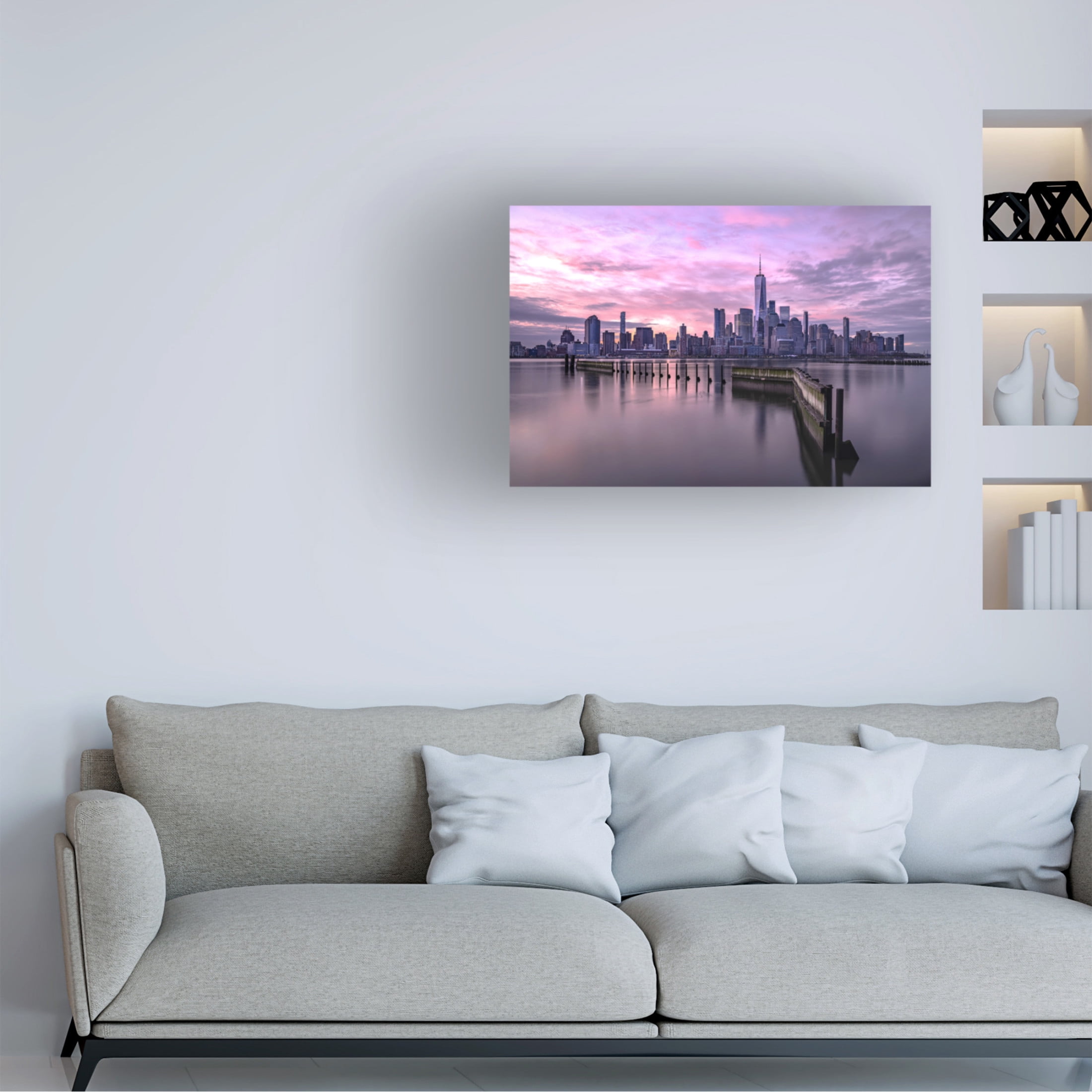 Trademark Fine Art Jie Jin  Manhattan's morning Canvas Wall Art