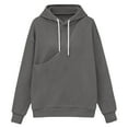 thumbnail image 3 of Ceisia Pet Carrier Hoodie Long-Sleeve for Men with Cotton Fabric Solid Color Drawstring Dogs Cats Pockets Dark Gray XXXXL Gift, 3 of 5