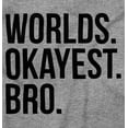 thumbnail image 2 of Worlds Okayest Bro Sibling Brother Men's Big & Tall Crewneck Sweatshirt Brisco Brands 5X, 2 of 5