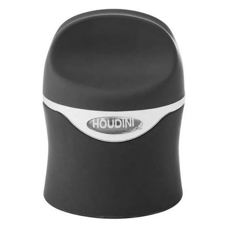 Houdini Black Plastic/Silicone Champagne Sealer