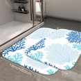 thumbnail image 6 of Blue Beach Luxury Flannel Bathroom Mats 16x24, Beach Coastal Extra Soft and Absorbent Non-Slip Shower Rug for Bathroom Floor, 6 of 9