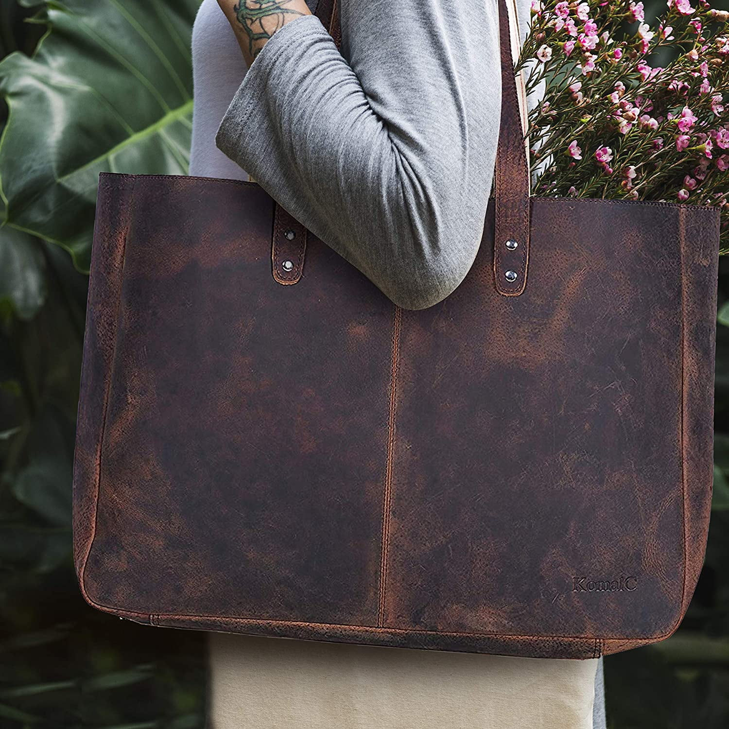 Leather Shoulder Bag Tote for Women Purse Satchel Travel Bag Shopping Carry Messenger Multipurpose Handbag