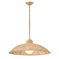 84337LCB Lark Pismo - 8W 1 LED Large Pendant-9.25 Inch Tall and 24 Inch Wide-Lacquered Brass Finish
