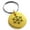 Gold, variant on Stainless Steel Thorned Snowflake Engraved Small Medallion Circle Charm Keychain Keyring