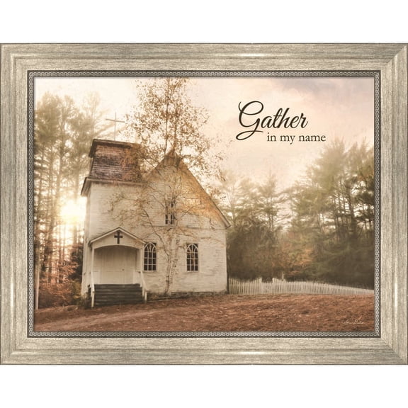 Great Art Now Gather in My Name by Lori Deiter, Framed Wall Art, 21W x 16.5H
