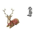 thumbnail image 1 of Escultura de alce de caballero reno, adorno de mesa, figura de ciervo, estatua para sala de estar, oficina, dormitorio, decoración, figura abstracta n, 1 of 8
