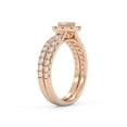 thumbnail image 4 of AFFY Half Eternity Halo Solitaire Bridal Set Ring for Women, IGI Certified 1.20 Carat (ctw) Oval Cut Lab Grown Diamond Engagement Wedding Ring In 18k Solid Rose Gold F-G, VS-SI Quality -6, 4 of 6