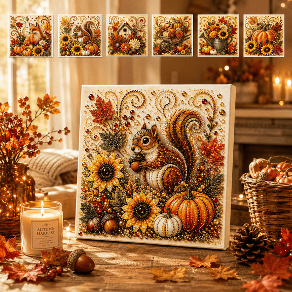 Diamond Painting Kits for Adults Pearl Art Fall Autumn DIY Craft Set