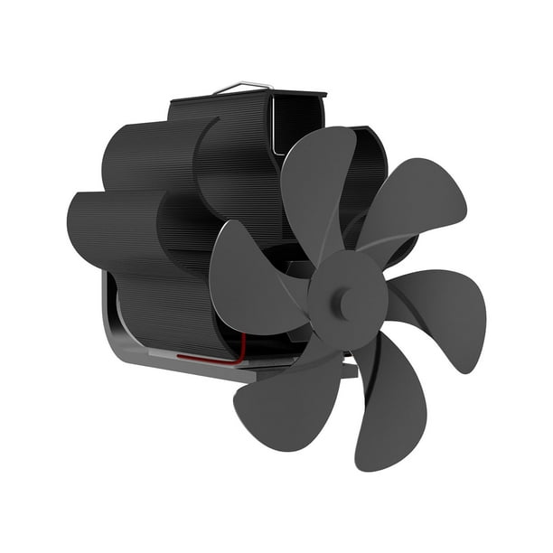 Ventilador de estufas,Ventilador para chimenea accionado por calor con tubo de humos,6 aspas,Chimenea Tubo Estufa De Leña Chimenea Estufa Ventilador,Herramienta de ventilador de estufa de