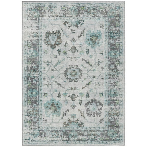 Dalyn Rugs Machine Washable Indoor/Outdoor Chantille Teal 2'6" x 3'10" Rug