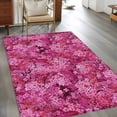 thumbnail image 2 of 3'x5' Rug for Living Room Bedroom, Pink Cherry Blossom Washable Area Rugs Non-Slip Carpet Mats, Spring Flowers Modern Abstract Art Indoor Low Pile Area Rug Runner for Kitchen, Mudroom, 2 of 8