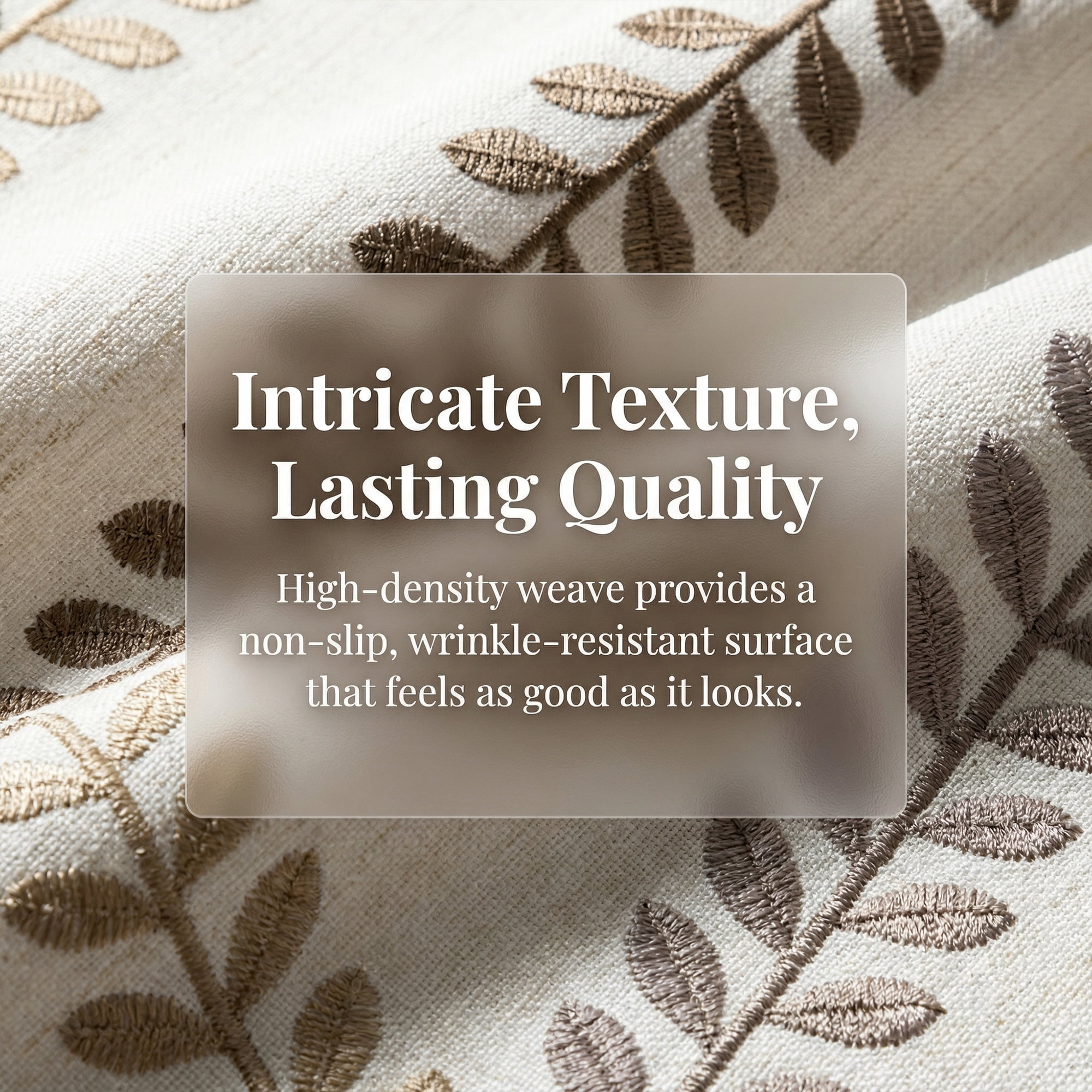 Unique Bargains Polyester Floral with Tassel Table Runner for Kitchen Decor Brown 15.4"x94.5"