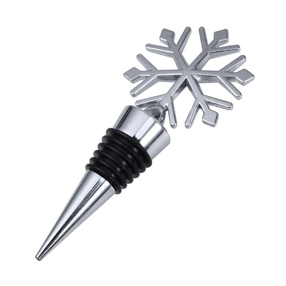 HONITANO 1Pack Snowflake Head Zinc Alloy Bottle Stopper Silver Wine Preservation Airtight Seal For Glass Bottles