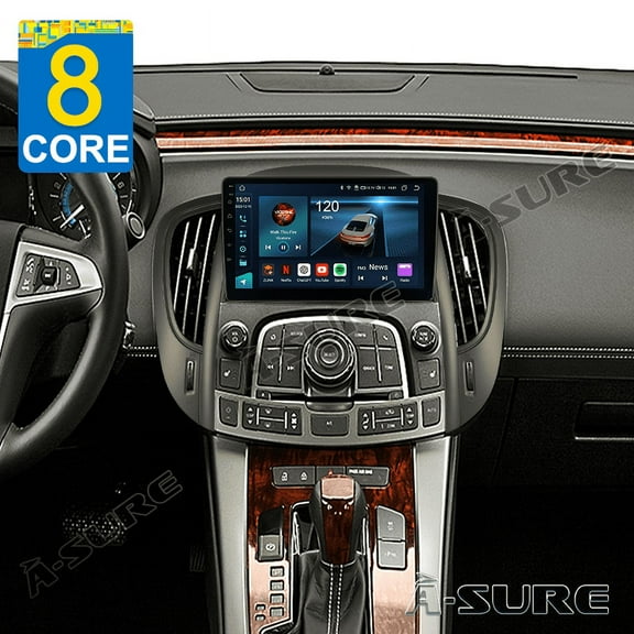8-Core 4 64GB Car Radio Stereo for Buick LaCrosse Allure 2010-2013 CarPlay Android 13 Navi GPS ChatGPT 4G WIFI