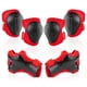 thumbnail image 1 of Juego de rodilleras para monopatín, equipo de protección 6 en 1, rodilleras, coderas y muñequeras para niños, jóvenes, adultos, hombres y mujeres (S, rojo manzana caramelo), 1 of 5