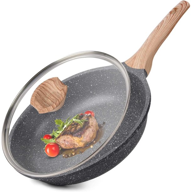 Caannasweis Sartén Antiadherente De Granito, Sartén Antiadherente, Sartén Para Tortilla, Sartén Para Huevos, Utensilios De Cocina De Piedra, Sartén Para Chef, Compatible Con Inducción, Libre De Pfoa (
