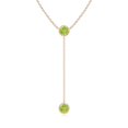 thumbnail image 1 of Angara Collier Péridot Naturel - Collier Style Lariat Péridot Rond 1.9 ct en Or Rose 14K pour Femmes, 1 of 8