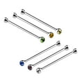 thumbnail image 3 of Men Rhinestone Fashion Collar Clips Tie Collar Bar Pin White Crystal, 3 of 8
