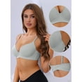 thumbnail image 3 of DARING DIVA Women's Push-Up Minimizers Adjustable Straps Underwired Bra Grey 36 C, 3 of 6