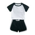 thumbnail image 2 of TAIAOJING Toddler Summer Children Kid Boys Girls Soft Short Sleeve Shirt Blouse Tops And Shorts Casual Two Piece Outfit Comfort Baby Daliywear 8-9 Years, 2 of 4