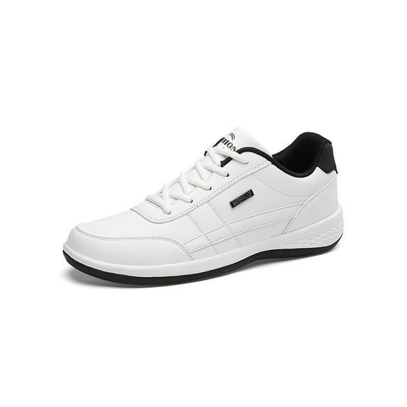 SIMANLAN Men's Casual Dress Sneakers Athletic Shoes for Men Lightweight Mesh Running Shoes Comfy Walking Workout Sneakers for Men White Black 6
