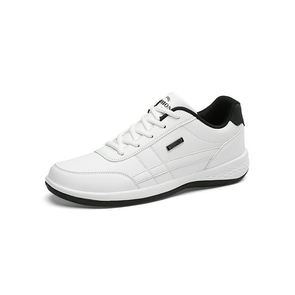 MAWCLOS Mens Running Shoe Lace Up Walking Shoes Breathable Lightweight Sneakers Workout Fitness Driving Fashion Sneaker White 10.5