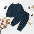 thumbnail image 4 of Coerni Baby Boy Girl Clothes Toddler Fall Winter Outfits Solid Color Round Neck Pullover Sweatshirt and Jogger Pants Set, 4 of 9