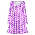 thumbnail image 3 of Aesthetic Purple And White Ripple Long Sleeve Dresses For Women Vintage Elegant Party Dress Oversized V-neck Dress S-8XL, 3 of 7