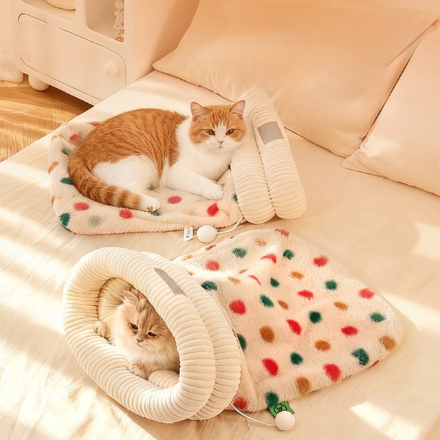 Saco de dormir para gatos Fossa Pot Fossa Winter Thick Closed Cats Fossat Cats, casa plegable para gatos de menos de 8 kg