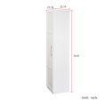 thumbnail image 3 of GZXS Freestanding White Pantry Cabinet with Door Racks and Adjustable Shelves, Narrow Kitchen Storage Cupboard for Home, Bathroom, Kitchen, Living Room - 15.75"L x 15.75"W x 70.87"H, 3 of 9