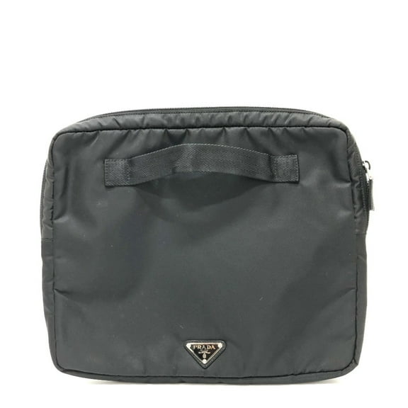 Pre-Owned PRADA Handbag PC case PC case Clutch bag Black (Good)