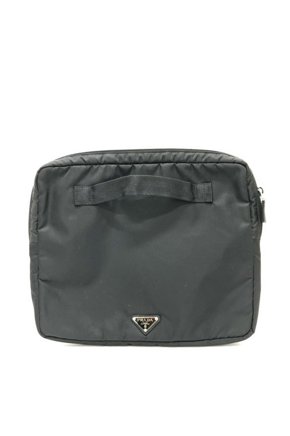 Pre-Owned PRADA Handbag PC case PC case Clutch bag Black (Good)