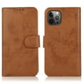 thumbnail image 2 of for iPhone 16 Pro Case, Phone Case Wallet Card Holder PU Leather Stand Flip Case Wrist Strap Magnetic Closure Shockproof Drop Protective Phone Case Cover for iPhone 16 Pro, Brown, 2 of 9