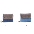 thumbnail image 5 of stanreset Women Canvas Short Wallet Girl Student Large Capacity Purse Multifunction Korean Style Credit Card Holder Key Coin Bag dark blue, 5 of 5