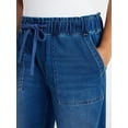 thumbnail image 3 of Terra & Sky Women's Plus Size High Rise Knit Denim Pants, 27" Inseam, Sizes 0X-4X, 3 of 6