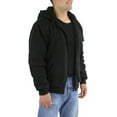 thumbnail image 5 of ToBeInStyle Mens Fleece Lined Sherpa Hoodie with Adjustable Drawstring Hood, 5 of 6