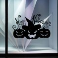 thumbnail image 3 of Generic Halloween Window Decals: Easy-to-Apply Pumpkin, Cat, Skull & Witch Designs, Black Paper Stickers, 11.81 x 7.87 Inches, 3 of 6