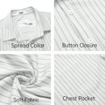 thumbnail image 5 of COOFANDY Mens Short Sleeve Casual Button Down Shirts Summer Untucked Dress Shirts with Pocket, 5 of 6