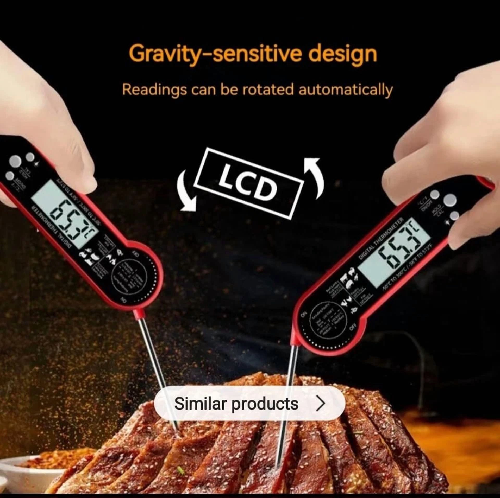 CIRCLE- Instant Read Digital Meat Thermometer Fast For Kitchen Food Cooking Bbq Grilling