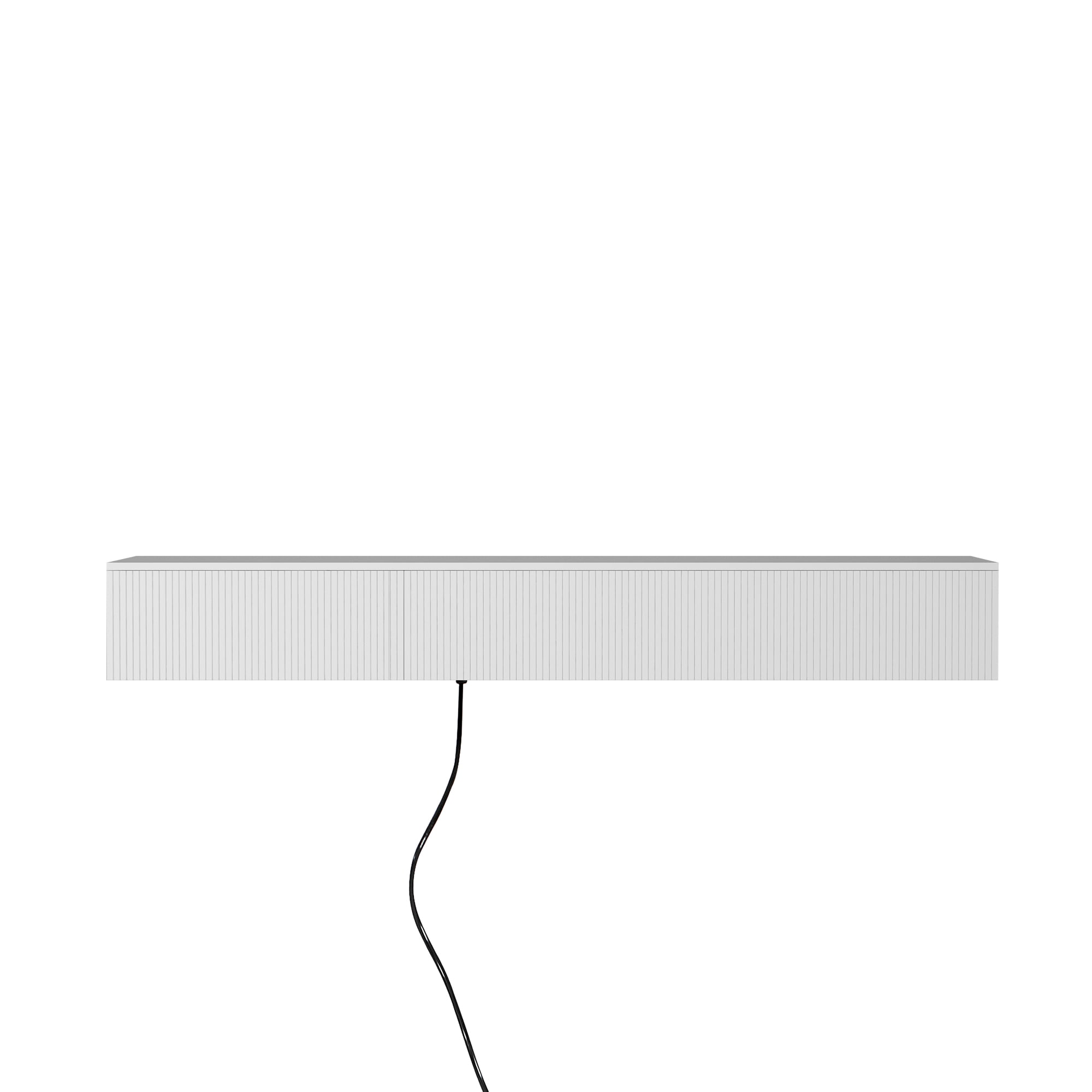Yoneston 69" Wall Mounted Floating TV Stand wih LED for 55/60/65inch TV, Modern TV Stand with Drawer, High Gloss Entertainment Center for Living Room, White