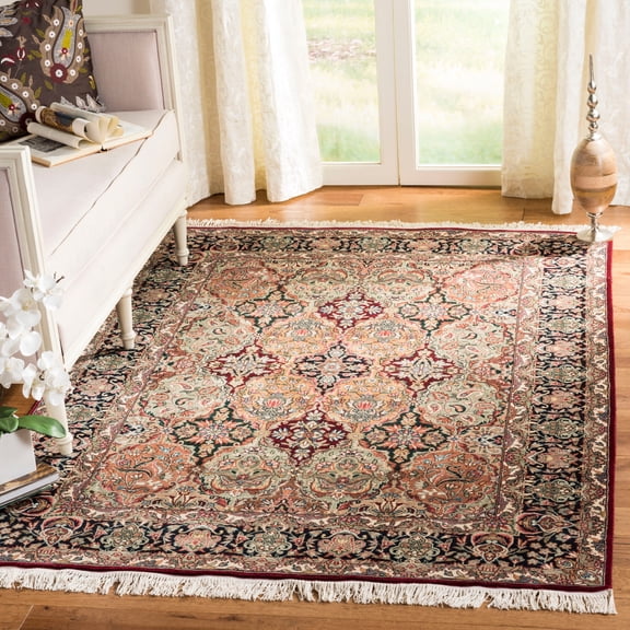Safavieh Traditional Asian Hand-Knotted Royal Kerman Wool Rug Multi 6' x 9' 6' x 9' N/A Rectangle