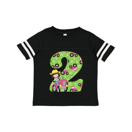 

Inktastic Tractor Girl 2nd Birthday Gift Toddler Toddler Girl T-Shirt