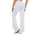 thumbnail image 4 of Bovemsi Casual Pants for Women Women's Solid Color Button Pocket Wide Leg Yoga Beach Trousers with Pockets, 4 of 9