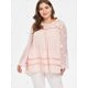 thumbnail image 2 of Blusa Túnica Talla Extra Talla Extra Rosegal  Suéteres Cárdigans, 2 of 5