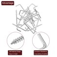 thumbnail image 4 of 50 Pack L Shape Hooks, 1-1/2 Inch Right Angle Screw Hooks for Hanging, Silver, 4 of 7