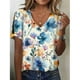 thumbnail image 2 of Blusa HOTYD para mujer con estampado floral bohemio y cuello en V y hombros descubiertos, 2 of 2