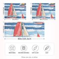 thumbnail image 2 of Yayeee Pillowcase King Size Set of 2 Satin Wrinkle Resistant Pillow Case, Red Sailboats, 2 of 7