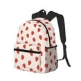 thumbnail image 2 of Haiem Hand Drawn Strawberry Lightweight Backpack for School, Classic Basic Water Resistant Casual Daypack for Travel with Bottle Side Pockets, 2 of 8