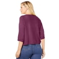 thumbnail image 2 of Woman Within Plus Size Rib Trim Cardigan Shrug Sweater, 2 of 6